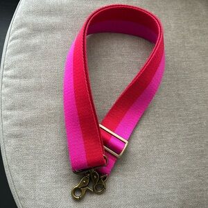 Parker Thatch crossbody strap in pink and red stripes